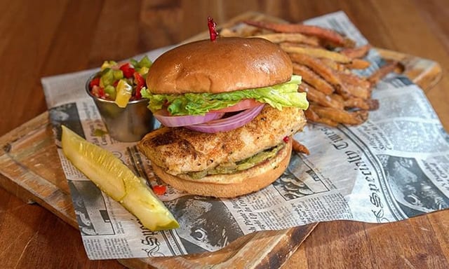 Blackened Mahi Sandwich.