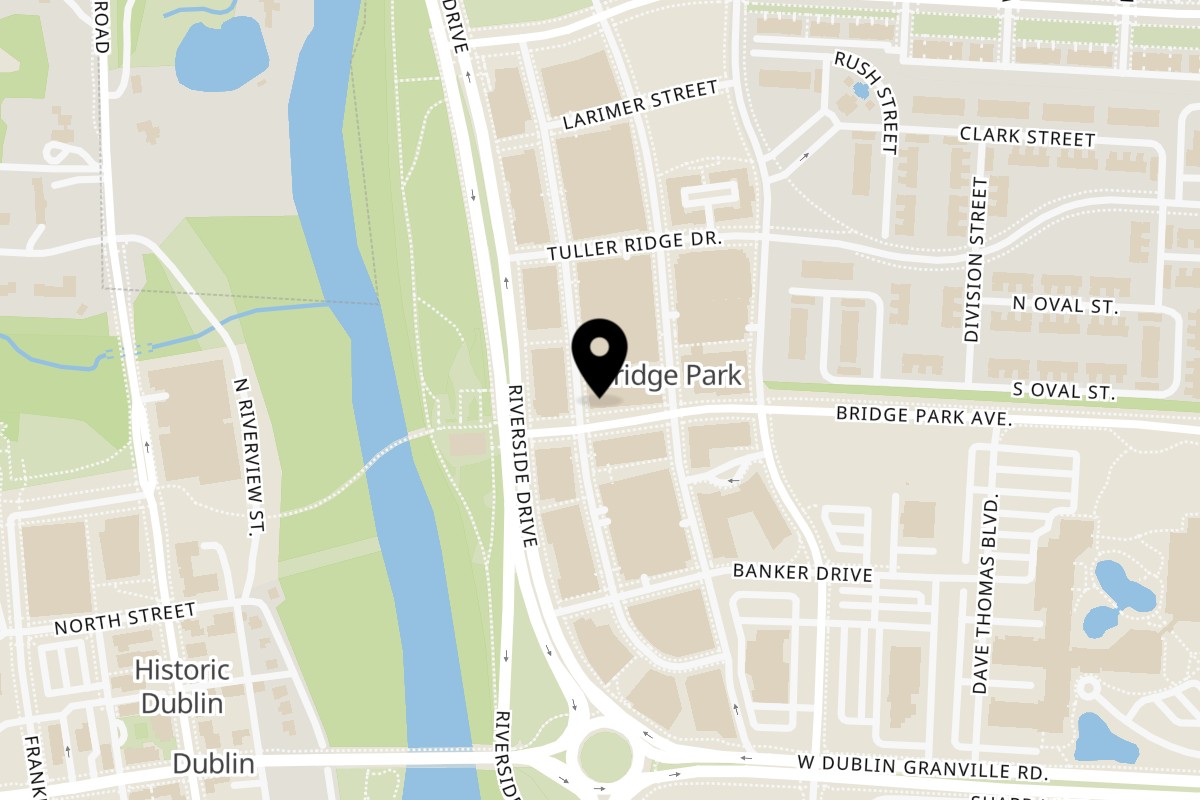 Map showing the location of Urban Meyer's Pint House on 6632 Longshore St in Dublin
